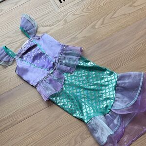 Mermaid Princess Kids Costume - Purple and Green - Size 100cm - 3T